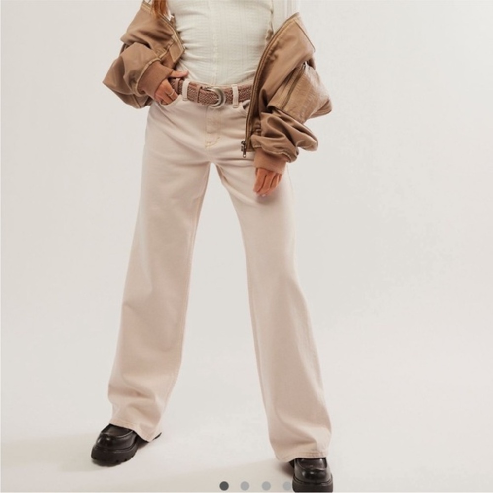 We The Free Tinsley Baggy High Rise Straight Denim Jeans Pant